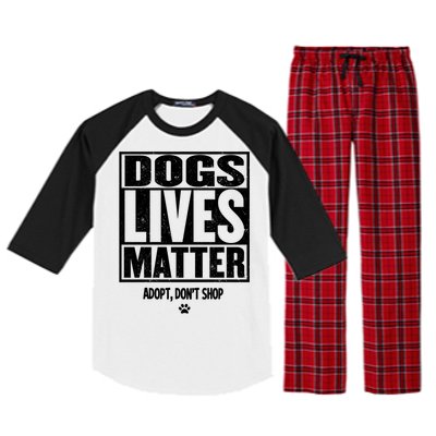 Rescue Dog Gift Mom Dad Dogs Paw Veterinarian Vet Tech Gift Raglan Sleeve Pajama Set