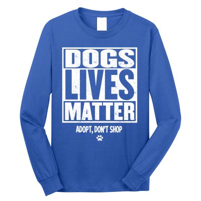 Rescue Dog Gift Mom Dad Dogs Paw Veterinarian Vet Tech Gift Long Sleeve Shirt