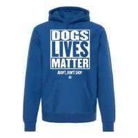 Rescue Dog Gift Mom Dad Dogs Paw Veterinarian Vet Tech Gift Premium Hoodie