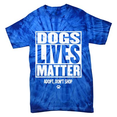 Rescue Dog Gift Mom Dad Dogs Paw Veterinarian Vet Tech Gift Tie-Dye T-Shirt