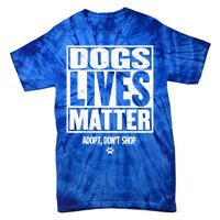 Rescue Dog Gift Mom Dad Dogs Paw Veterinarian Vet Tech Gift Tie-Dye T-Shirt