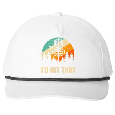 Retro Disc Golf Sport  Sunset Vintage Frisbee Golf Snapback Five-Panel Rope Hat