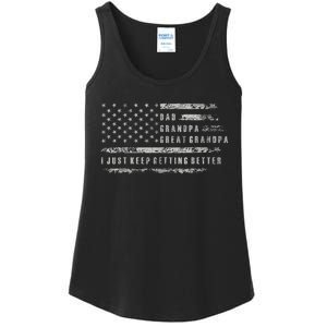 Retro Dad Grandpa Great Grandpa Fathers Day Funny Ladies Essential Tank