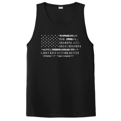 Retro Dad Grandpa Great Grandpa Fathers Day Funny PosiCharge Competitor Tank