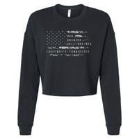 Retro Dad Grandpa Great Grandpa Fathers Day Funny Cropped Pullover Crew