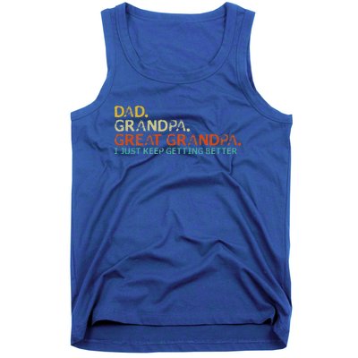 retro dad grandpa great grandpa fathers day funny Tank Top