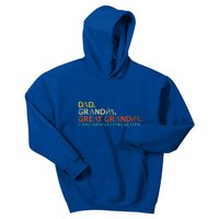 retro dad grandpa great grandpa fathers day funny Kids Hoodie