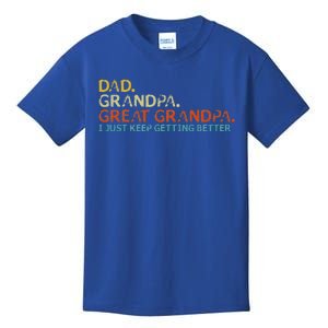 retro dad grandpa great grandpa fathers day funny Kids T-Shirt