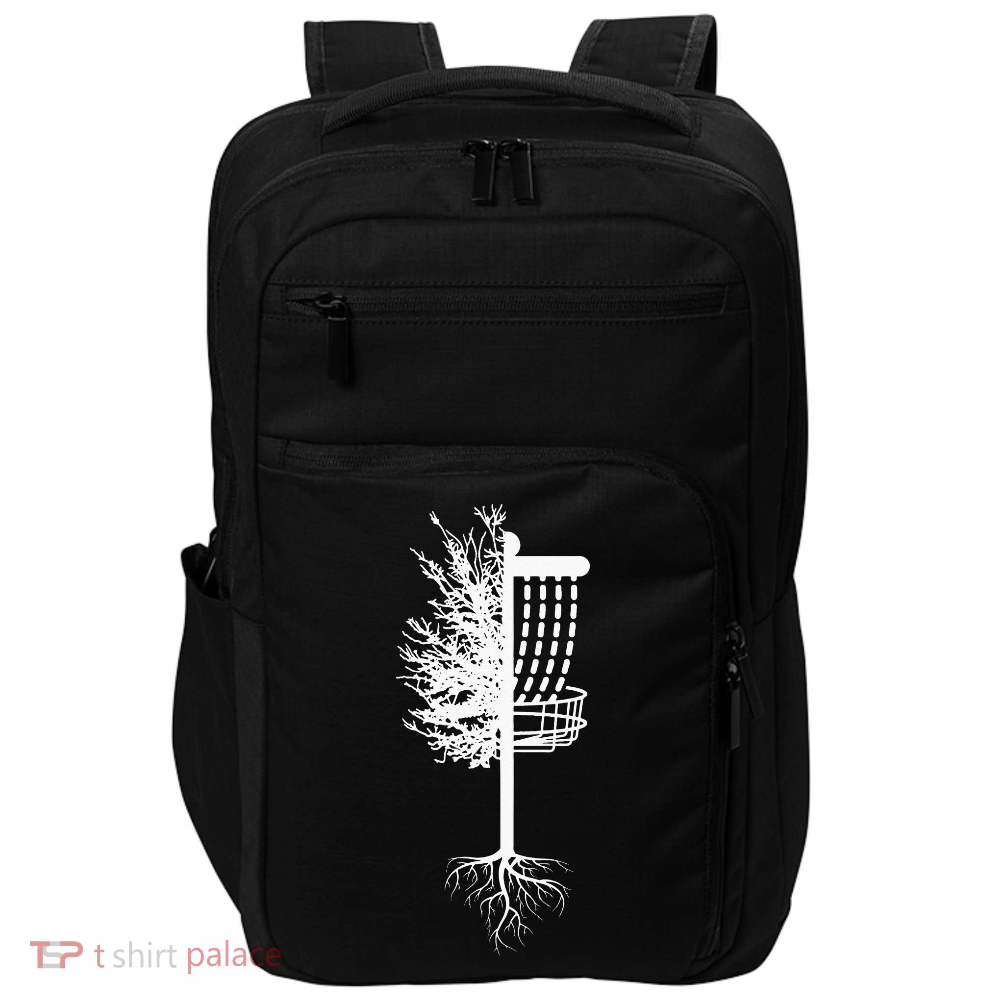 Retro Disc Golf Basket Tree Frisbee Golf Matching Impact Tech Backpack