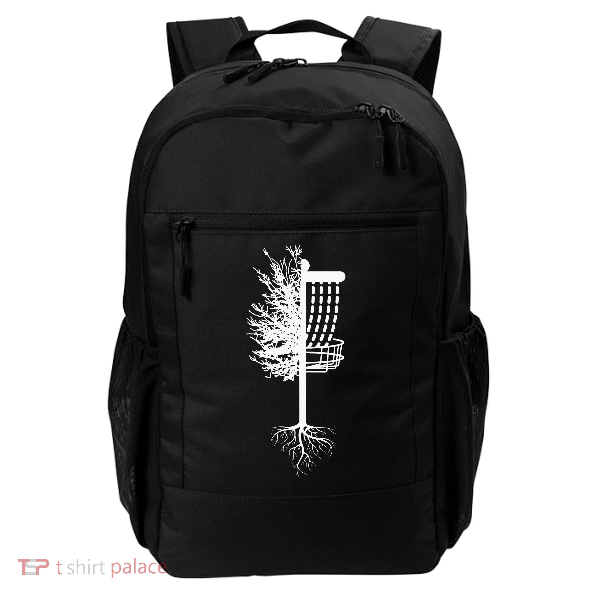 Retro Disc Golf Basket Tree Frisbee Golf Matching Backpack