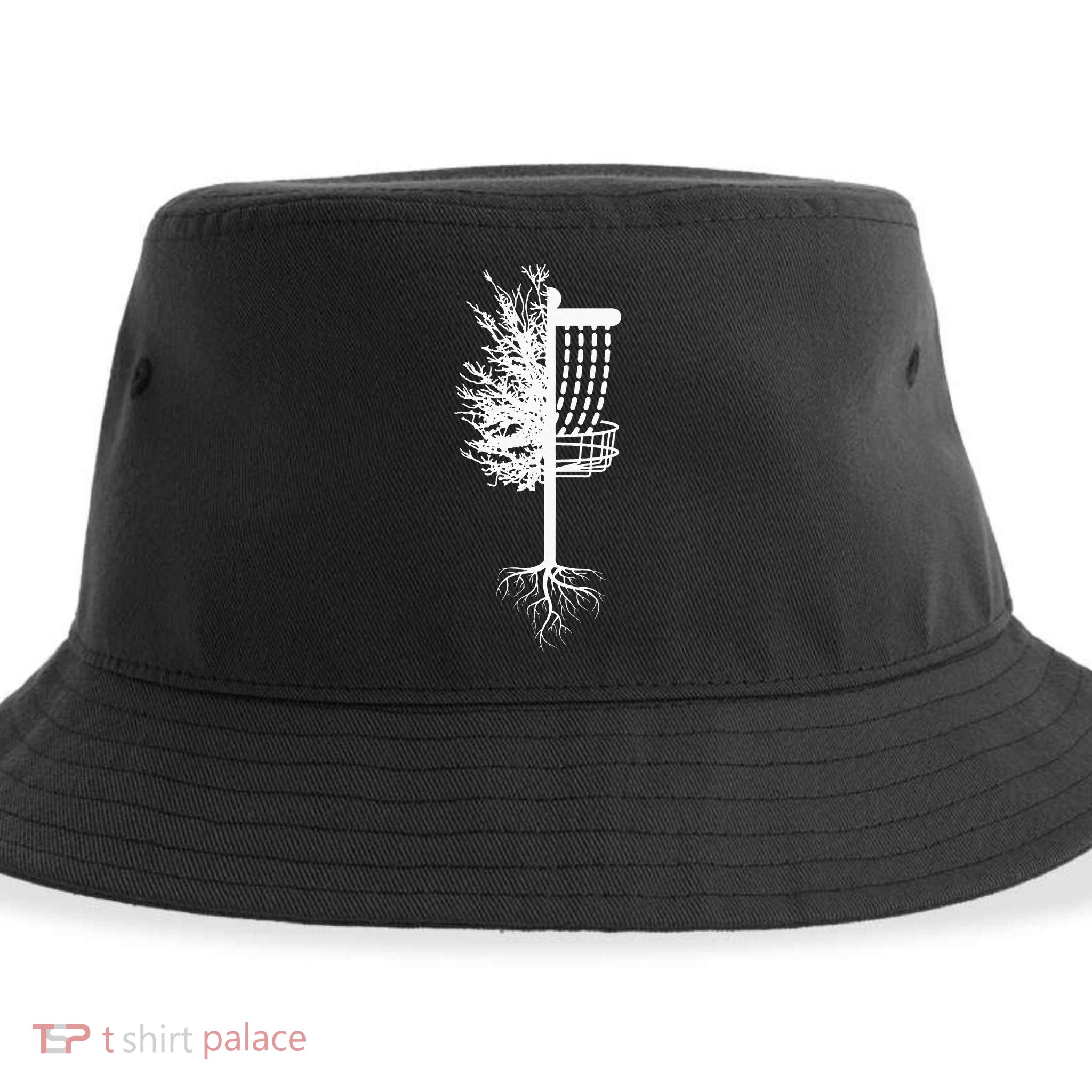 Retro Disc Golf Basket Tree Frisbee Golf Matching Sustainable Bucket Hat
