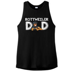 Rottweiler Dad Gift Fathers Day Rottweiler Ladies PosiCharge Tri-Blend Wicking Tank