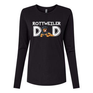 Rottweiler Dad Gift Fathers Day Rottweiler Womens Cotton Relaxed Long Sleeve T-Shirt