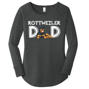 Rottweiler Dad Gift Fathers Day Rottweiler Women's Perfect Tri Tunic Long Sleeve Shirt