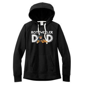 Rottweiler Dad Gift Fathers Day Rottweiler Women's Fleece Hoodie