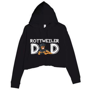 Rottweiler Dad Gift Fathers Day Rottweiler Crop Fleece Hoodie