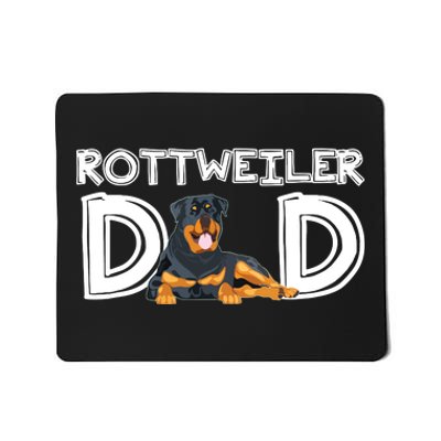 Rottweiler Dad Gift Fathers Day Rottweiler Mousepad