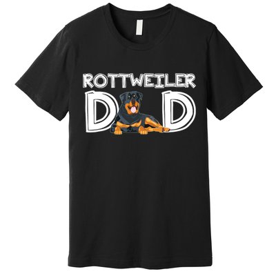 Rottweiler Dad Gift Fathers Day Rottweiler Premium T-Shirt