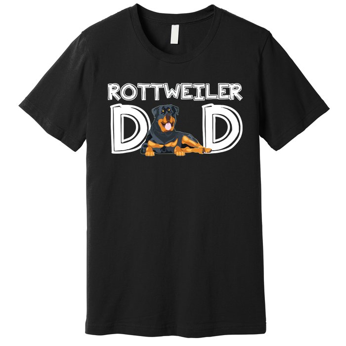 Rottweiler Dad Gift Fathers Day Rottweiler Premium T-Shirt