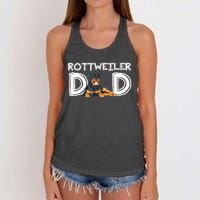 Rottweiler Dad Gift Fathers Day Rottweiler Women's Knotted Racerback Tank