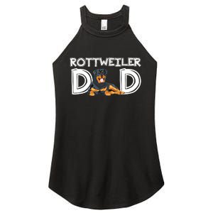 Rottweiler Dad Gift Fathers Day Rottweiler Women's Perfect Tri Rocker Tank