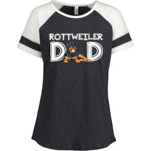 Rottweiler Dad Gift Fathers Day Rottweiler Enza Ladies Jersey Colorblock Tee