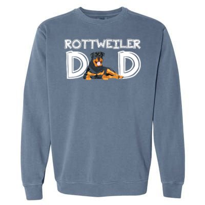 Rottweiler Dad Gift Fathers Day Rottweiler Garment-Dyed Sweatshirt