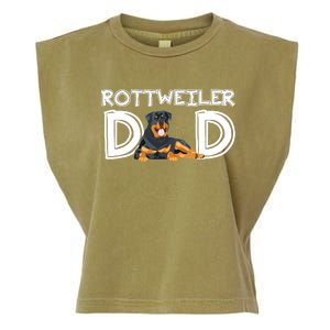 Rottweiler Dad Gift Fathers Day Rottweiler Garment-Dyed Women's Muscle Tee