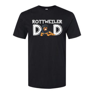 Rottweiler Dad Gift Fathers Day Rottweiler Softstyle CVC T-Shirt