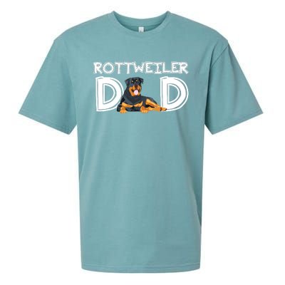 Rottweiler Dad Gift Fathers Day Rottweiler Sueded Cloud Jersey T-Shirt