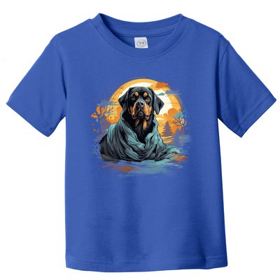 Rottweiler Dog Ghost Funny Halloween Pumpkin For Dog Lovers Gift Toddler T-Shirt