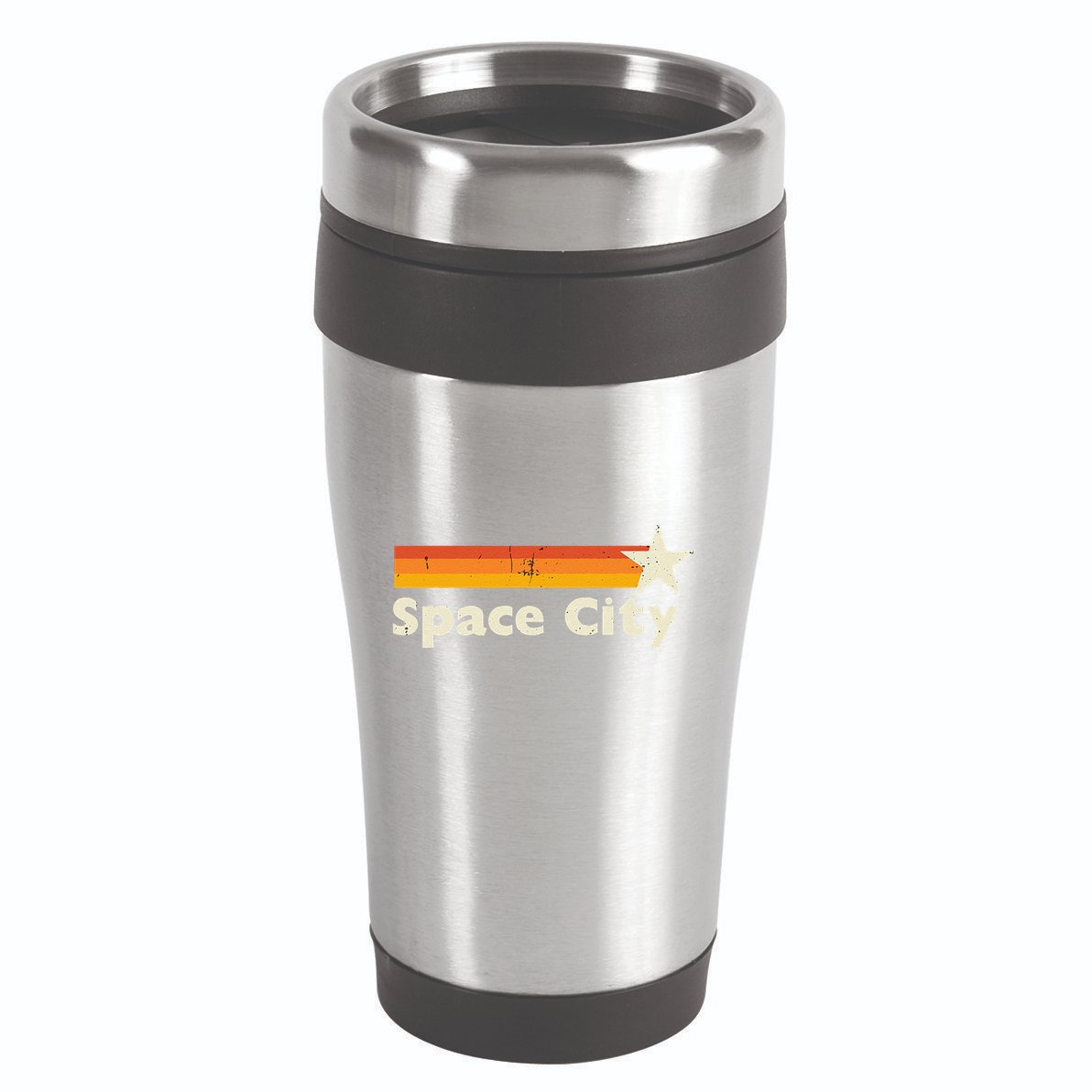 Retro Distressed Houston Baseball Space City 16oz Travel Tumbler