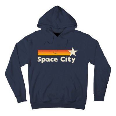 Retro Distressed Houston Baseball Space City Hoodie