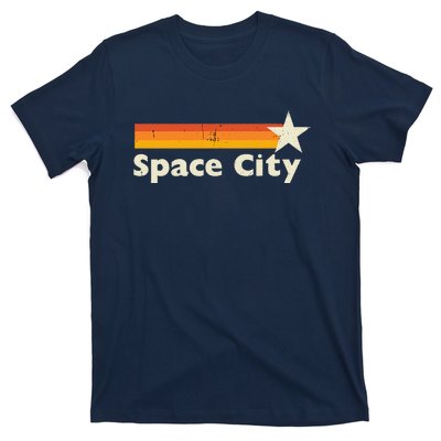 Retro Distressed Houston Baseball Space City T-Shirt