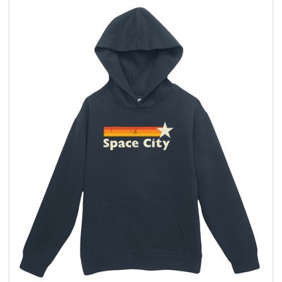 Retro Distressed Houston Baseball Space City Urban Pullover Hoodie