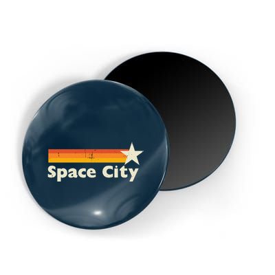 Retro Distressed Houston Baseball Space City Magnet