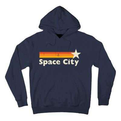 Retro Distressed Houston Baseball Space City Tall Hoodie