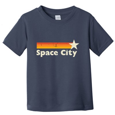 Retro Distressed Houston Baseball Space City Toddler T-Shirt