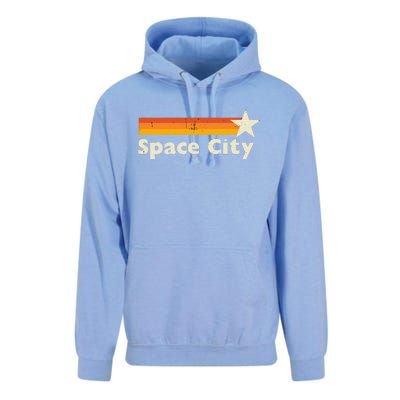 Retro Distressed Houston Baseball Space City Unisex Surf Hoodie