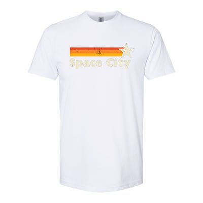 Retro Distressed Houston Baseball Space City Softstyle® CVC T-Shirt