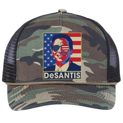 Ron DeSantis Hope Poster Vote For Republican President 2024 Retro Rope Trucker Hat Cap