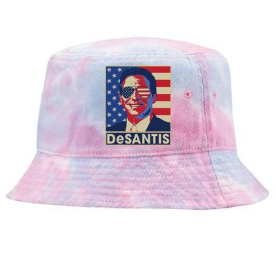 Ron DeSantis Hope Poster Vote For Republican President 2024 Tie-Dyed Bucket Hat