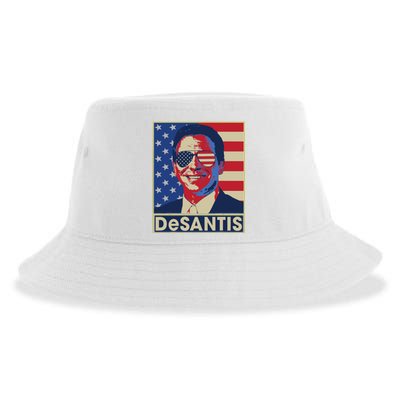 Ron DeSantis Hope Poster Vote For Republican President 2024 Sustainable Bucket Hat