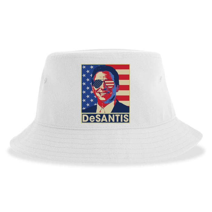 Ron DeSantis Hope Poster Vote For Republican President 2024 Sustainable Bucket Hat