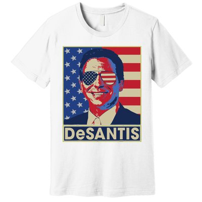 Ron DeSantis Hope Poster Vote For Republican President 2024 Premium T-Shirt