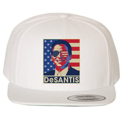 Ron DeSantis Hope Poster Vote For Republican President 2024 Wool Snapback Cap