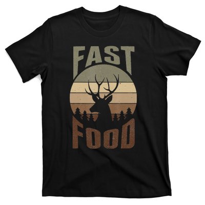 Retro Deer Hunting Fast Food Funny Gift For Hunters T-Shirt