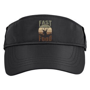 Retro Deer Hunting Fast Food Funny Gift For Hunters Adult Drive Performance Visor