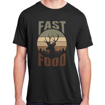 Retro Deer Hunting Fast Food Funny Gift For Hunters Adult ChromaSoft Performance T-Shirt