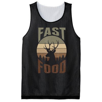 Retro Deer Hunting Fast Food Funny Gift For Hunters Mesh Reversible Basketball Jersey Tank